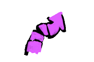 Concrete Jungle Arrow Sticker by Glow