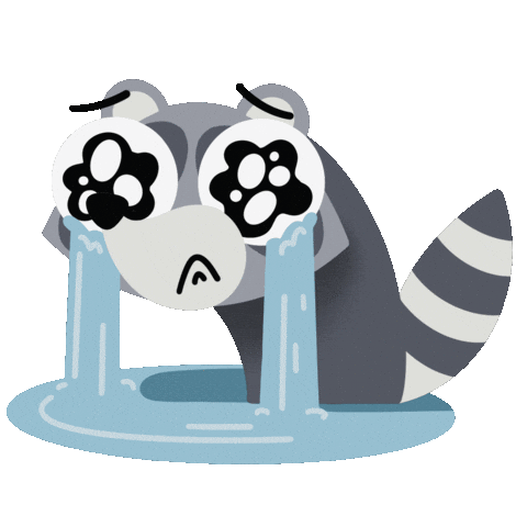 Sad Raccoon Sticker
