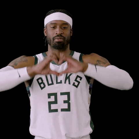 Love You Reaction GIF by Milwaukee Bucks
