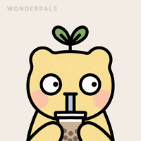 Nervous Bubble Tea GIF by WonderPals