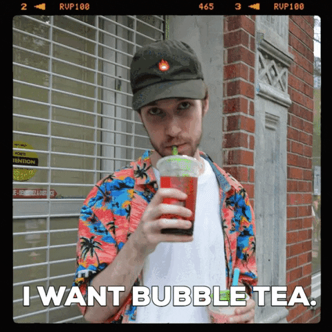 Bubble Tea Drinking GIF by Friendly Neighbor Records