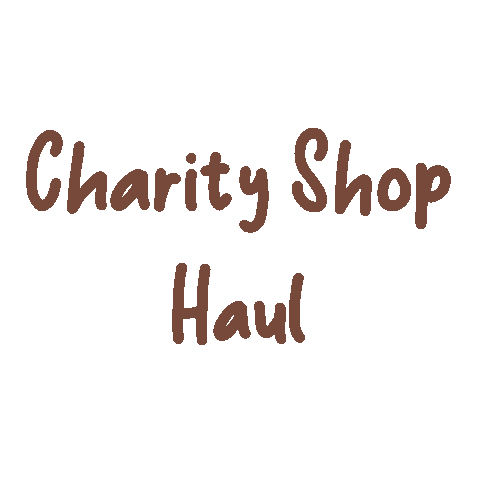 Charity Shop Writing Sticker