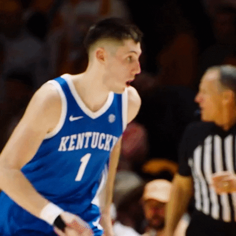 Kentucky Basketball Tongue Out GIF by Kentucky Men’s Basketball. #BuiltDifferent