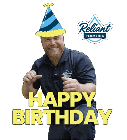 Happy Birthday Thumbs Up Sticker by Reliant Plumbing