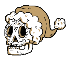 Dia De Los Muertos Santa Sticker by Lazy Daisy Kennedy