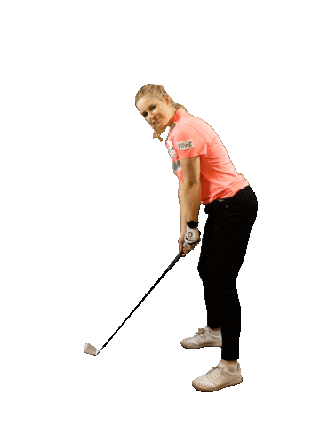 Golfing Hole In One Sticker by Anastasia Mickan