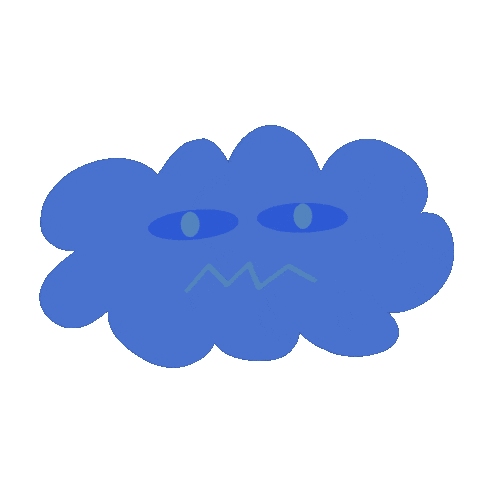 Frustrated Cloud Sticker