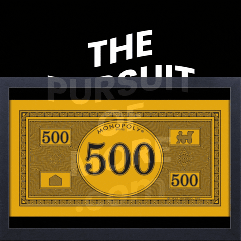 Adriel Monopoly Money GIF by thepursuitofmore