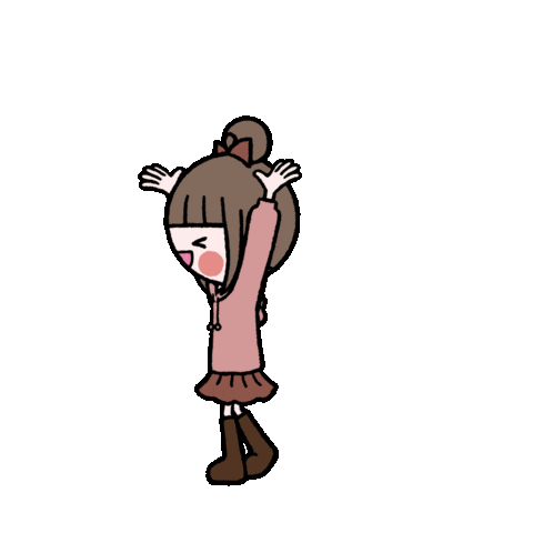 Happy Girl Sticker by おちょう