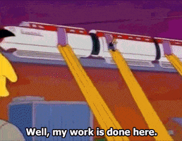 The Simpsons Off Work GIF
