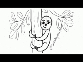 sneakyvarmint animation drawing sketch sloth GIF