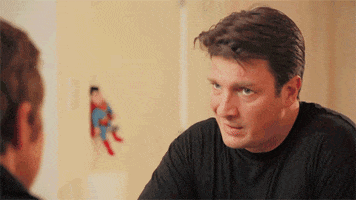 look down look down youre standi nathan fillion GIF