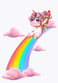 cute unicorn rainbow gif