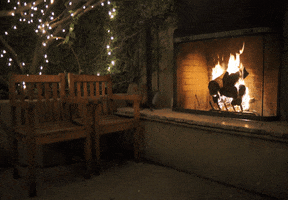 yule log fireplace GIF