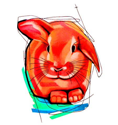 Bunny Rabbit Sticker by IVANA TATTOO ART