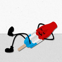 Tired Red White And Blue GIF by Bomb Pop