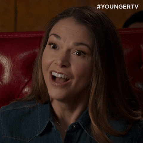 Excited Sutton Foster GIF by YoungerTV
