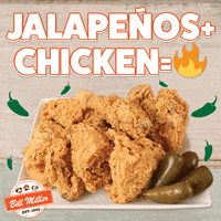 Fried Chicken Fire GIF by Bill Miller Bar-B-Q