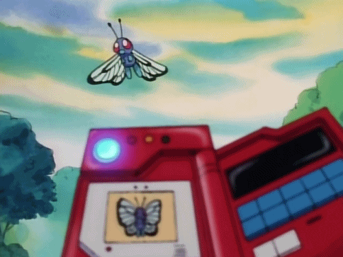  anime pokemon s01e04 pokedex butterfree GIF