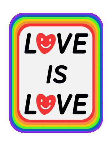 Love Is Love Rainbow Sticker by Dani Liu