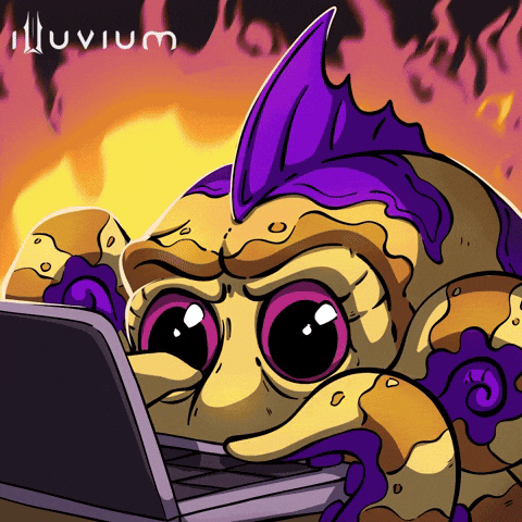 Stressed Fire GIF by Illuvium