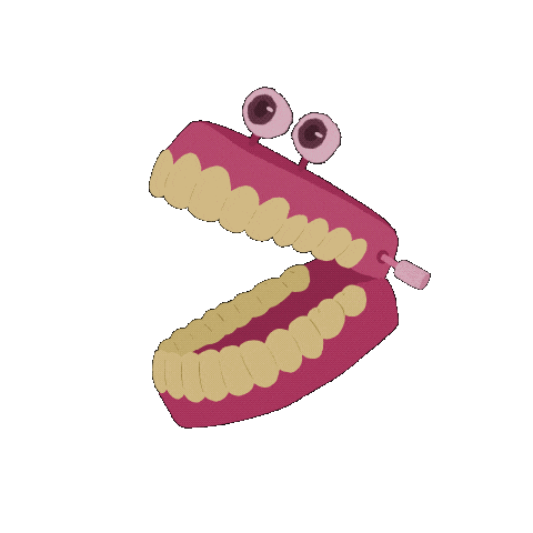 Teeth Chattering Sticker