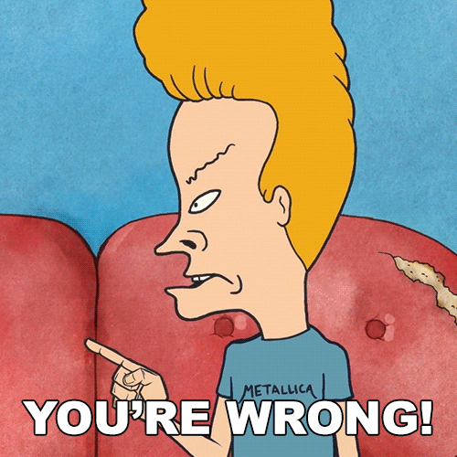 Youre Wrong Beavis And Butthead GIF by Paramount+