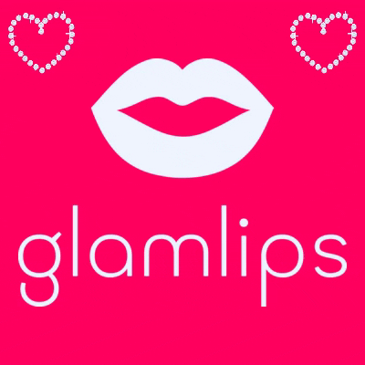 Glamlips pink heart sparkle glamlips GIF