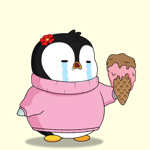 Sad Ice Cream GIF by Pudgy Penguins