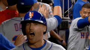 Happy Homerun GIF by New York Mets