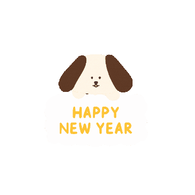 New Year Puppy Sticker
