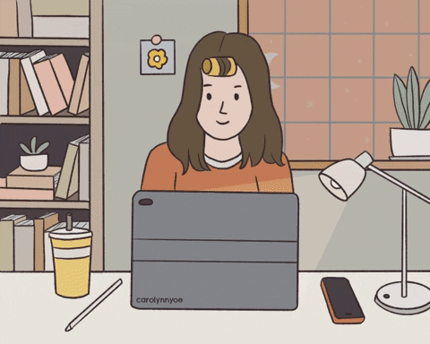 Playing Work From Home GIF by Carolynn - Find & Share on GIPHY