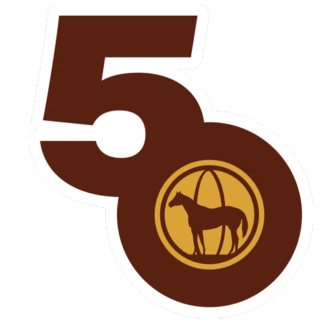 50Th Anniversary Gold Sticker by American Quarter Horse Assn