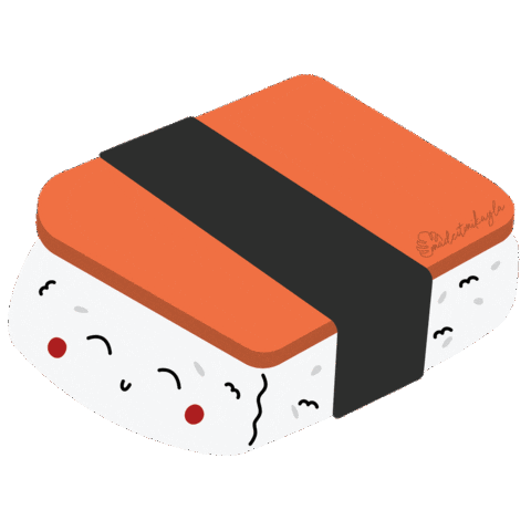 Spam Musubi Beach Sticker