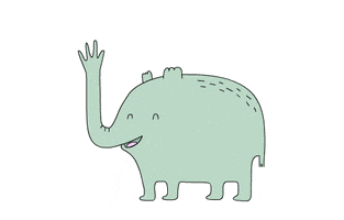 elephant waving GIF by CsaK