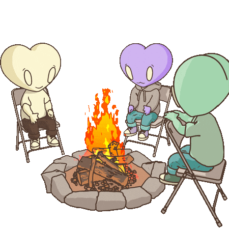 Friends Camping Sticker by LT3 Creations