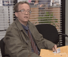 The Office gif. Chris Gethard as Trevor sits at a desk and looks stern as he says "No, no, and no," which appears as text.