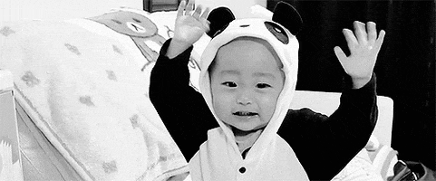 panda cute baby white and black asian baby