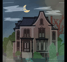Haunted House Halloween GIF by Christi Lee