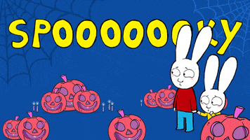Scared Halloween GIF by Simon Super Rabbit
