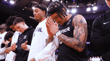 Madison Square Garden Prayer GIF by Xavier Men's Basketball