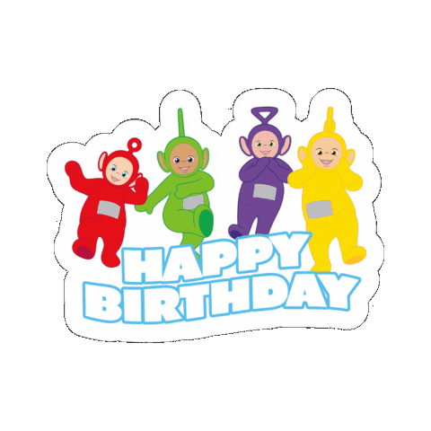 Excited Happy Birthday Sticker by Teletubbies