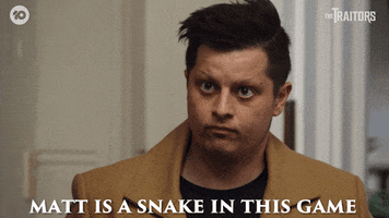 Nervous Snake GIF by The Traitors Australia
