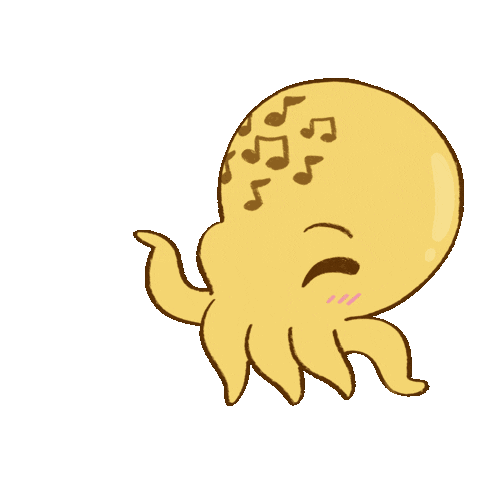 Happy Baby Octopus Sticker