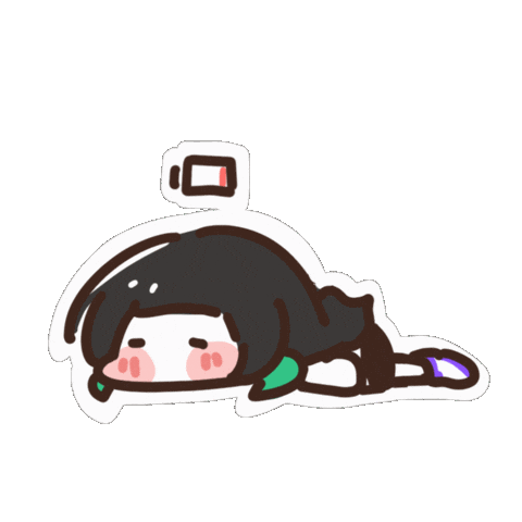 Tired No Battery Sticker