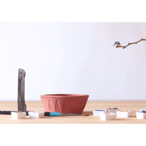 NVillustration animation bird birds stop motion GIF