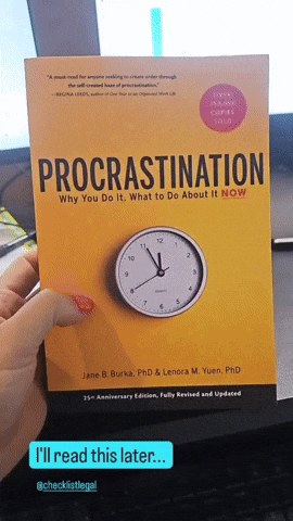 Procrastination GIF by Checklist Legal