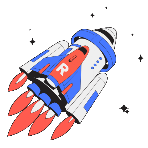 Spaceship Starship Sticker by ROVE