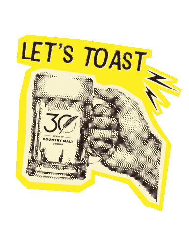 Beer Cheers Sticker by Country Malt Group