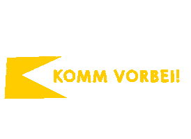 Kommvorbei Sticker by goldenerspatz